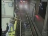 Drunk Woman Almost Ran Over by Train